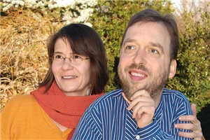 Der Freiburger Cartoonist Kai Fischer und seine Frau Anne.