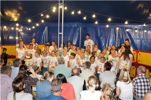 Abschlussfest der Kinderstadtranderholung in Abenden Zirkusfinale der Kinderstadtranderholung in Abenden