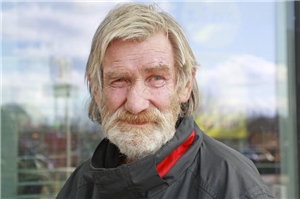 Obdachloser Portraet