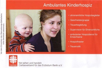 Flyer f�r Geldauflagen zugunsten des ambulanten Kinderhospizdienstes