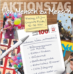 Kollage Aktionstag Wir sehen das Plakat des Aktionstages