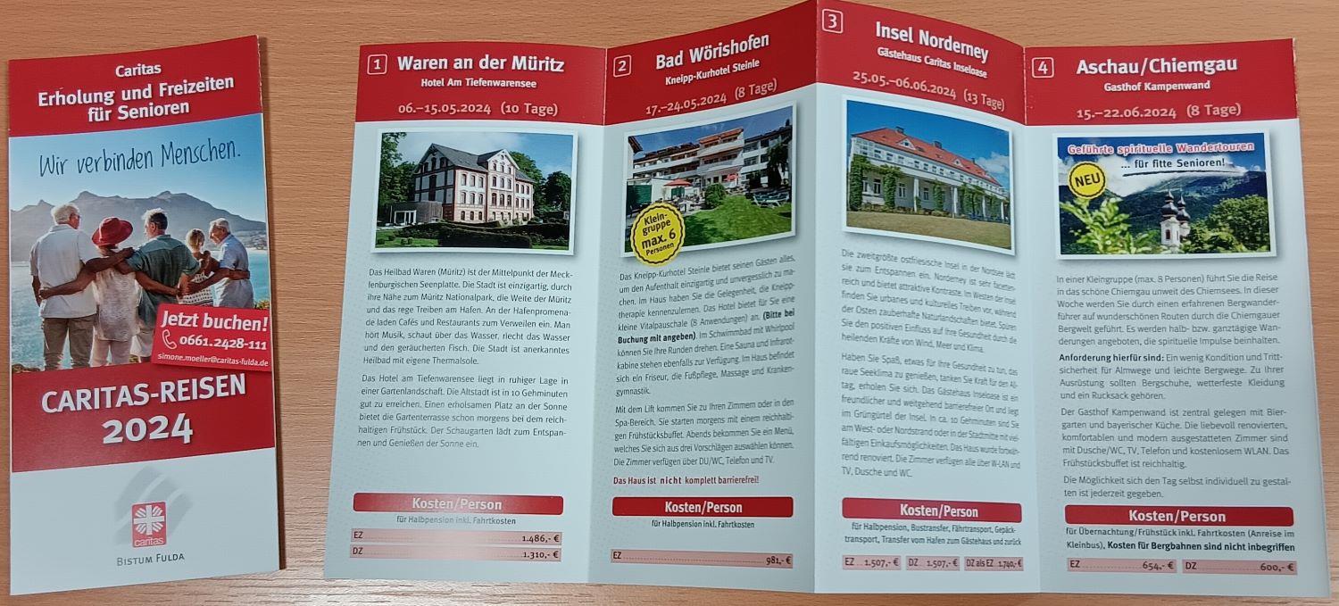 Programmflyer Seniorenreisen