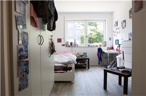 Schlafzimmer einer Bewohnerin Schlafzimmer einer Bewohnerin