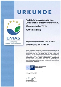 EMAS-Urkunde FAK