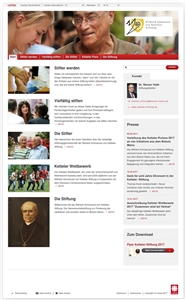 Bild der Homepage der Ketteler-Stiftung.
