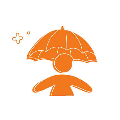 Symbolbild zeigt eine Person unter einem Regenschirm