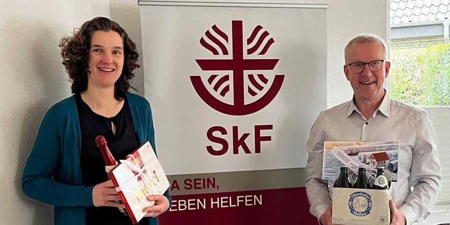 von links: Ute Middendorp leitet den Fachbereich. Frank Schneider ist der Geschäftsführer.