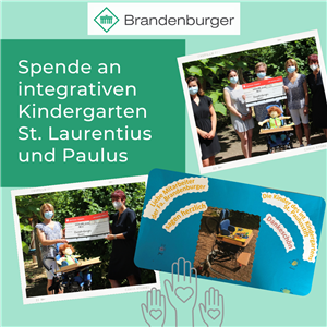 Firma Brandenburger spendet für Integrativen Kindergarten Firma Brandenburger spendet für Integrativen Kindergarten
