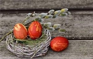 Ostern Nest mit Eiern