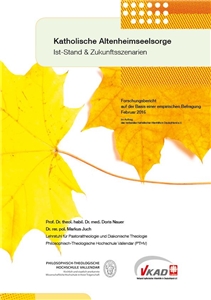 Cover Forschungsbericht Altenheimseelsorge - © Artwork: Büro Magenta Cover Forschungsbericht Altenheimseelsorge Herbstliche Blätter