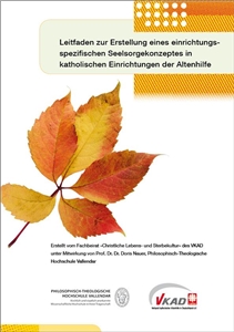 Coverseite der Broschüre mit Titel und Herbstblättern
