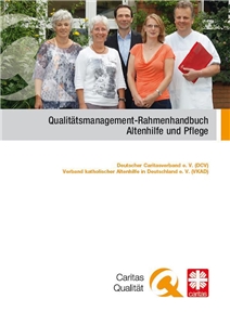 Qualitätsmanagement-Rahmenhandbuch - Bild auf Buchcover: Beate Lücke Coverfoto des Qualitätsmanagement-Rahmenhandbuchs Altenhilfe und Pflege