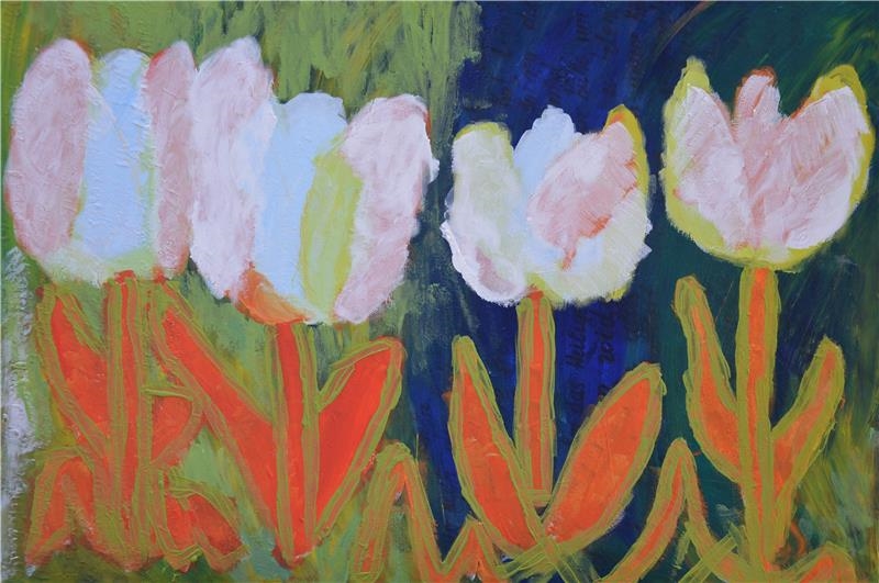 005 - Nicole Conrads - Vier weiße Tulpen - 50 x 70 (Caritas Konstanz)
