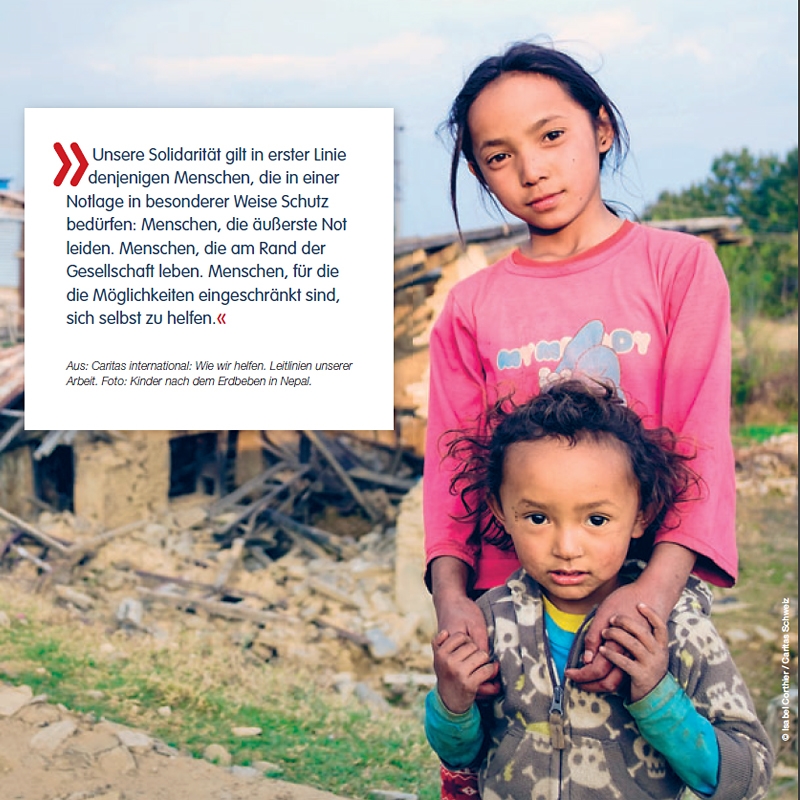 Kinderrechte - Kinder nach einem Erdbeben in Nepal (Foto: Isabel Corthier / Caritas Schweiz)
