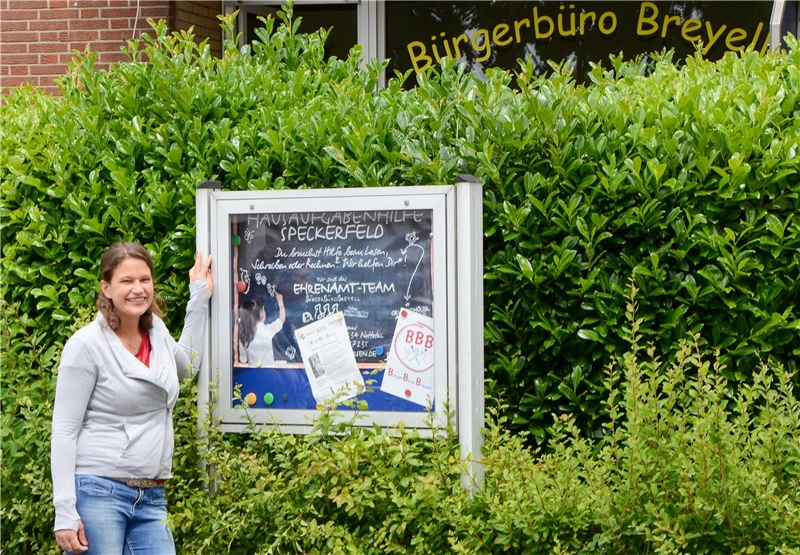 Nora Campen leitet das BürgerBüro Breyell des Caritasverbandes im Wohngebiet Speckerfeld.