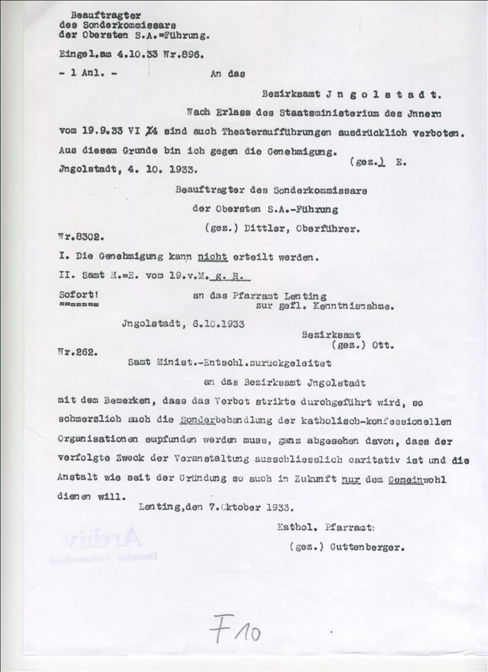 Lenting 1933 (Archiv des Deutschen Caritasverbandes)