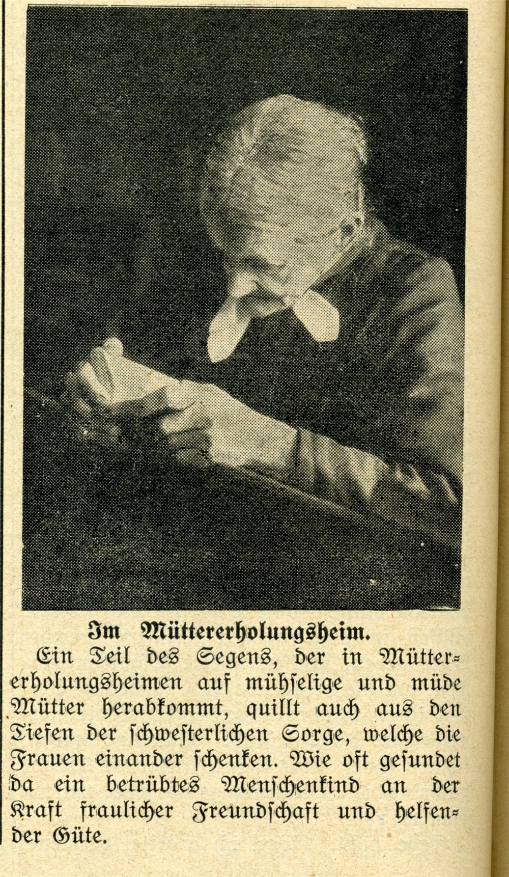 Müttergenesung - 001 - 1936_KIZ002_Müttererholung (DiCV Eichstätt / Archiv)