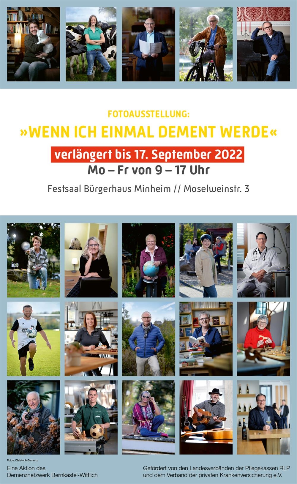 Fotoausstellung "Wenn ich einmal dement werde" Minheim 31.08. bis 17.09.