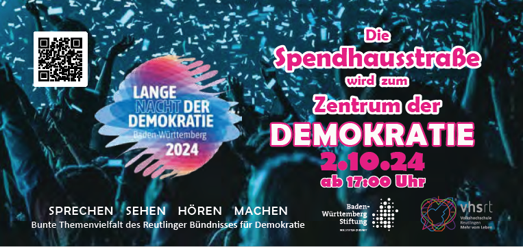 Hier ist der Banner der Langen Nacht der Demokratie zu sehen 