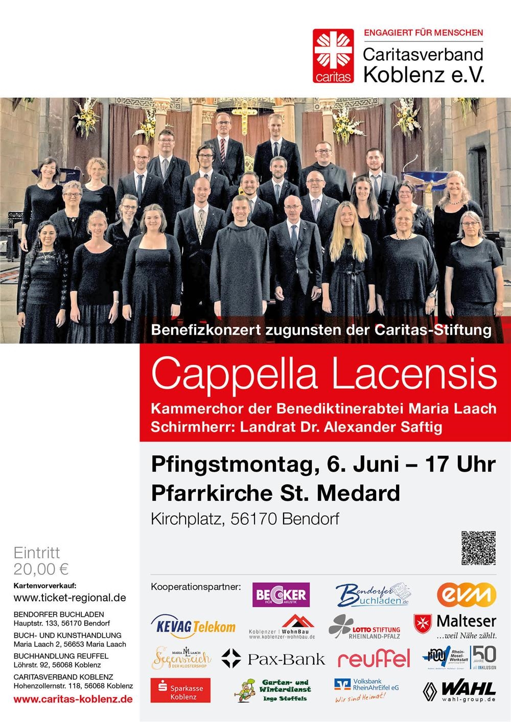 Plakat Benefizkonzert Cappella Lacensis 