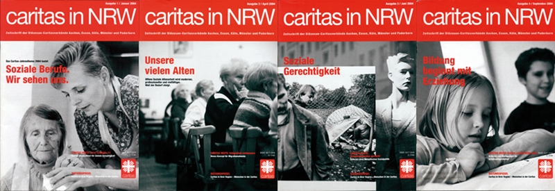 Banner zum Jahrgang 2004 der Zeitschrift "Caritas in NRW" 