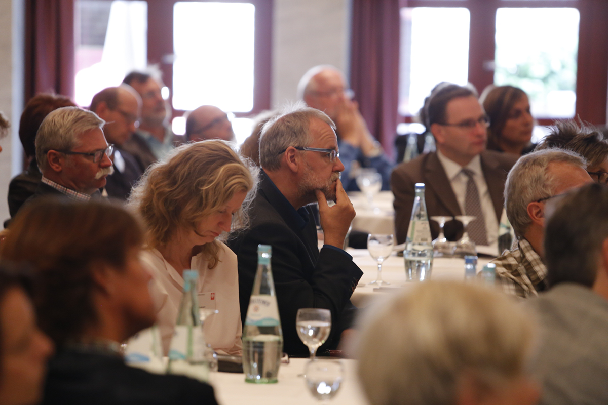 Das Publikum des Fachforums 'Von der Kunst, ein christliches Unternehmen zu führen' im Maternushaus in Köln (Martin Karski)