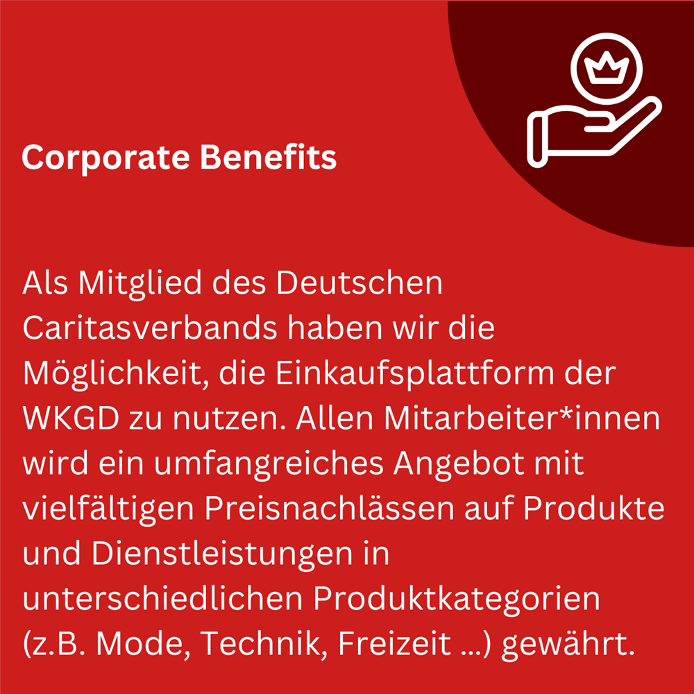 Hinweis auf Benefits für Mitarbeiter der CTE_ Corporate Benefits