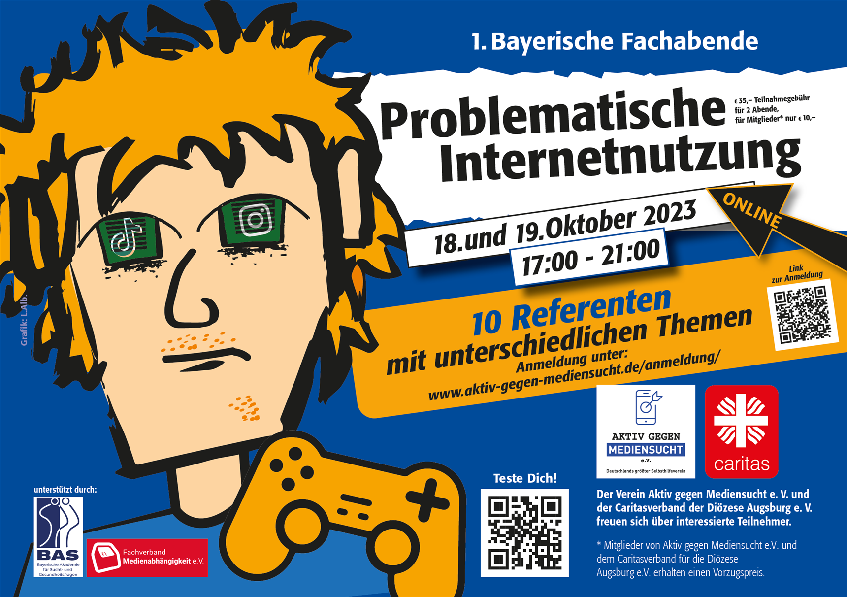 Plakat zu 1. Bayerische Fachabende Problematische Internetnutzung 