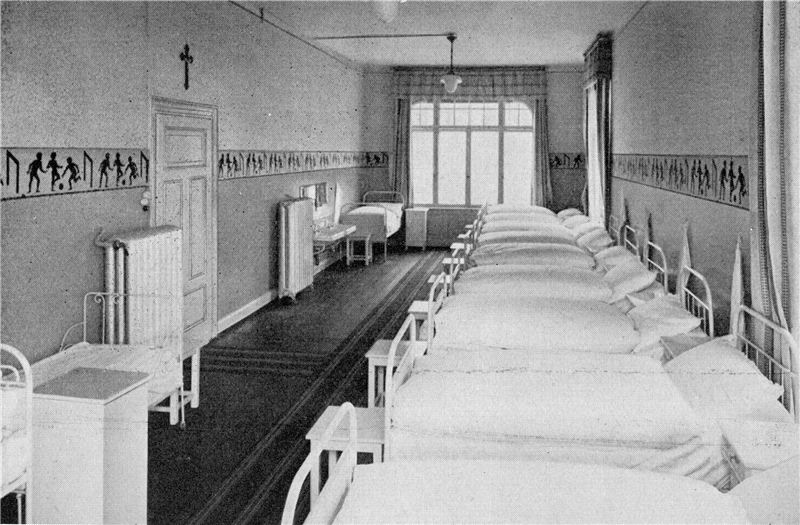 Schlafsaal in der Villa „Prinz Heinrich“ in der Luisenstraße 13, Bad Nauheim