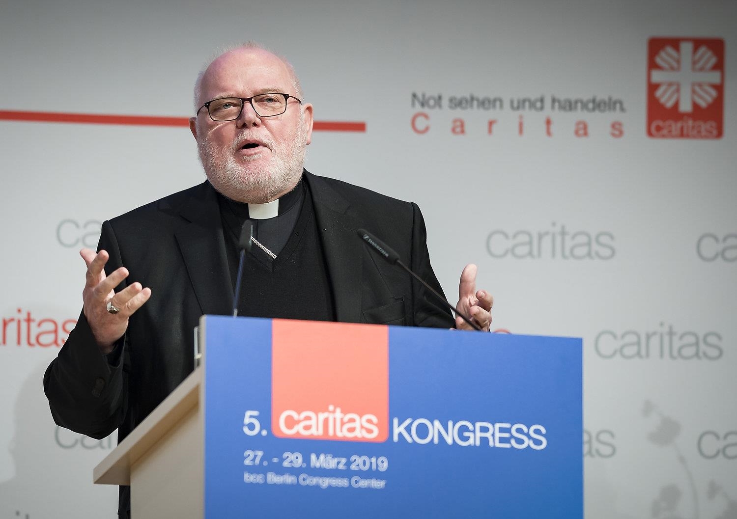Kardinal Marx hält eine Rede auf dem Caritaskongress 2019 (DCV/Xander Heinl)