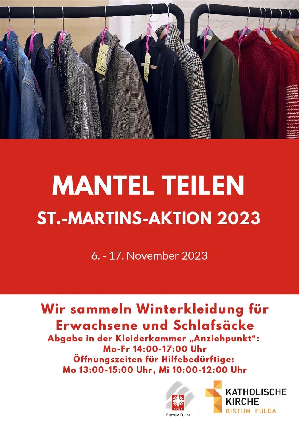 Plakat zur Aktion "Mantel teilen 2023"