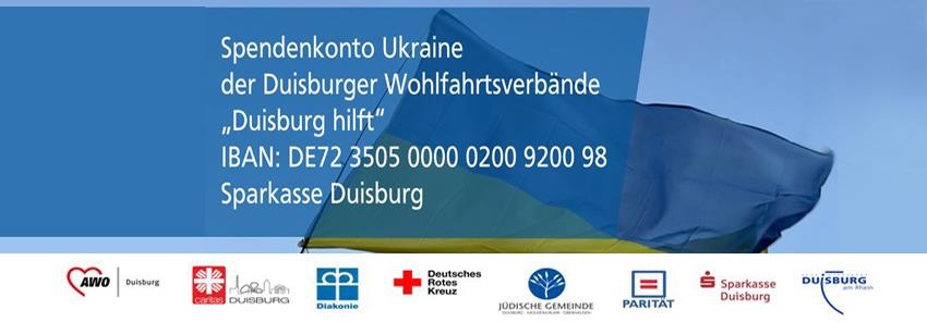 Spendenkonto "Duisburg hilft" für Ukraine-Geflüchtete