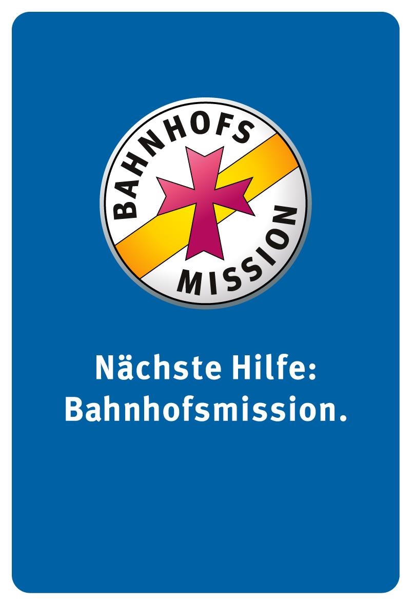 Logo Bahnhofsmission mit Text