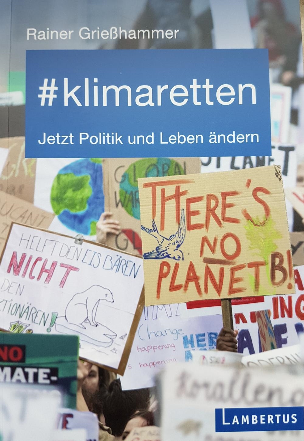 Titelseite des Buches Klimaretten von Rainer Grießhammer