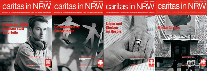 Banner zum Jahrgang 2005 der Zeitschrift "Caritas in NRW" 