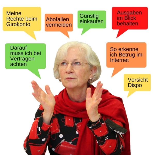 Caritas-Beraterin Ursula Saalmüller informiert rund um das Thema Geld.