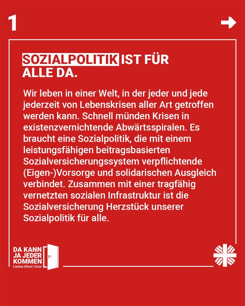 1. These: Sozialpolitik ist für alle da 