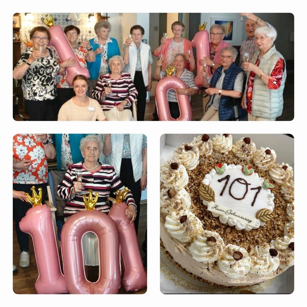 Foto-Collage zum 101. Geburtstag (Foto: Caritas-St. Elisabeth Pflegedienst)