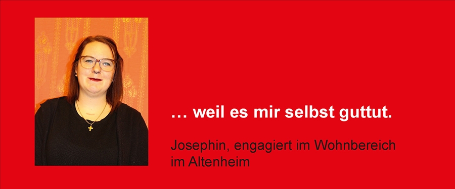 Josephin, engagiert im Wohnbereich im Altenheim (Caritasverband Darmstadt e. V.)