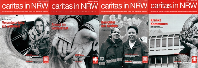 Banner zum Jahrgang 2003 der Zeitschrift "Caritas in NRW"