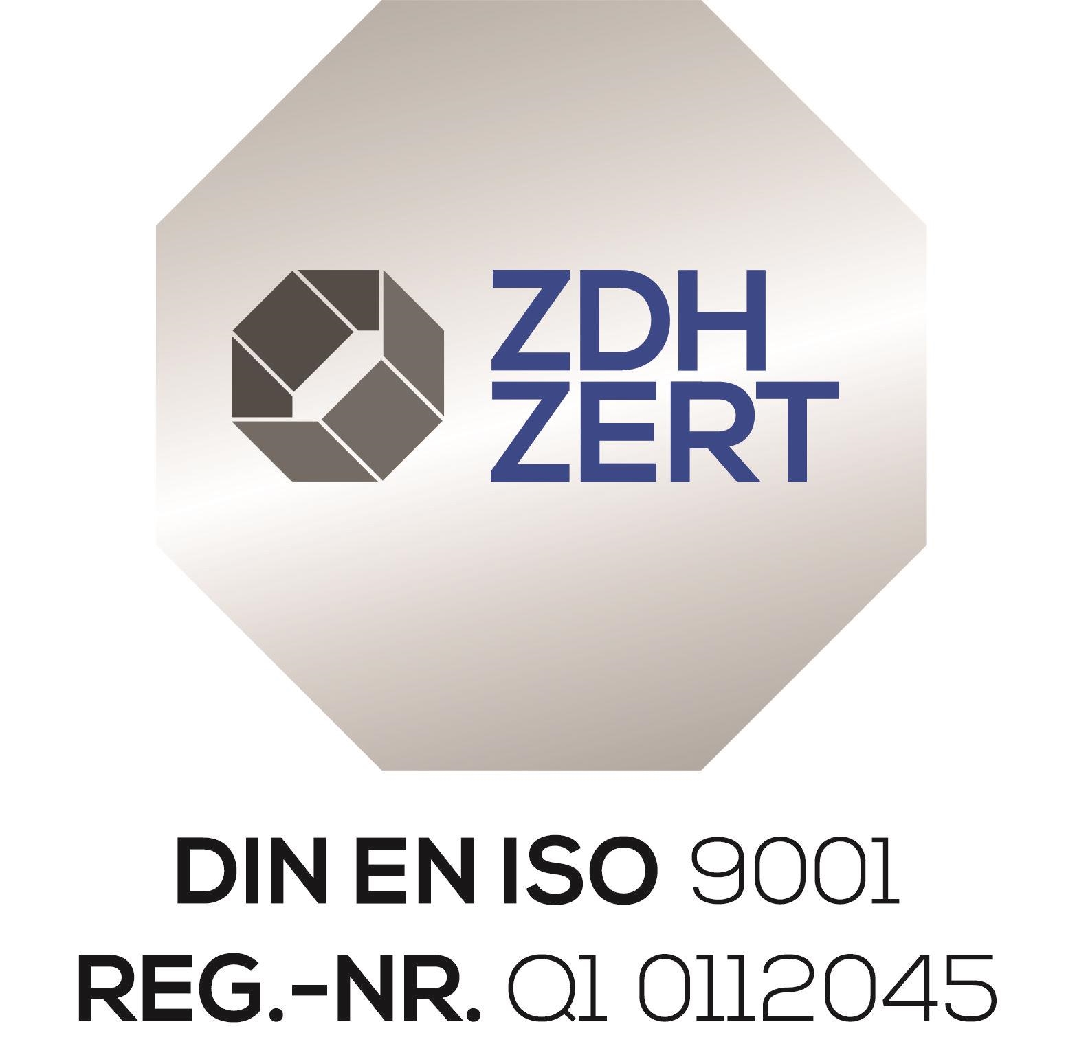 Logo ZDH Zert DIN ISO 