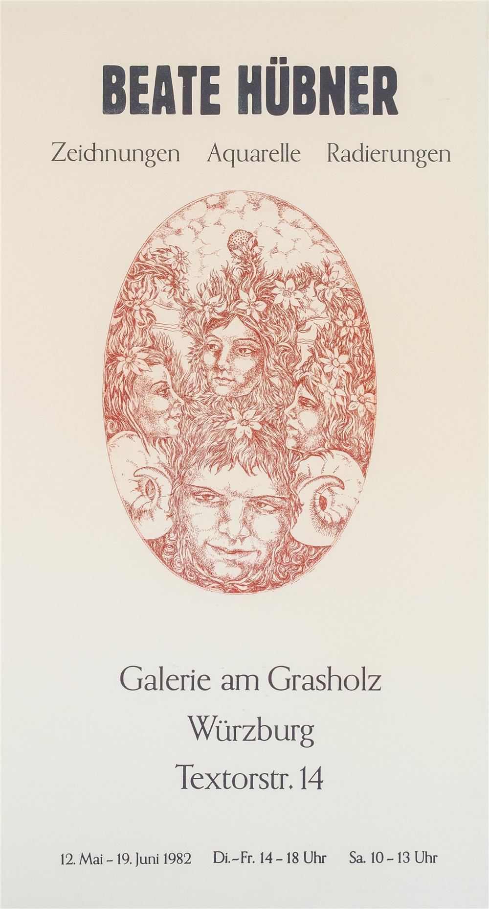 PLAKAT der GALERIE AM GRASHOLZ in Würzburg (Beate Hübner)