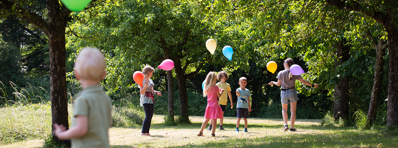 Banner Kind Luftballons