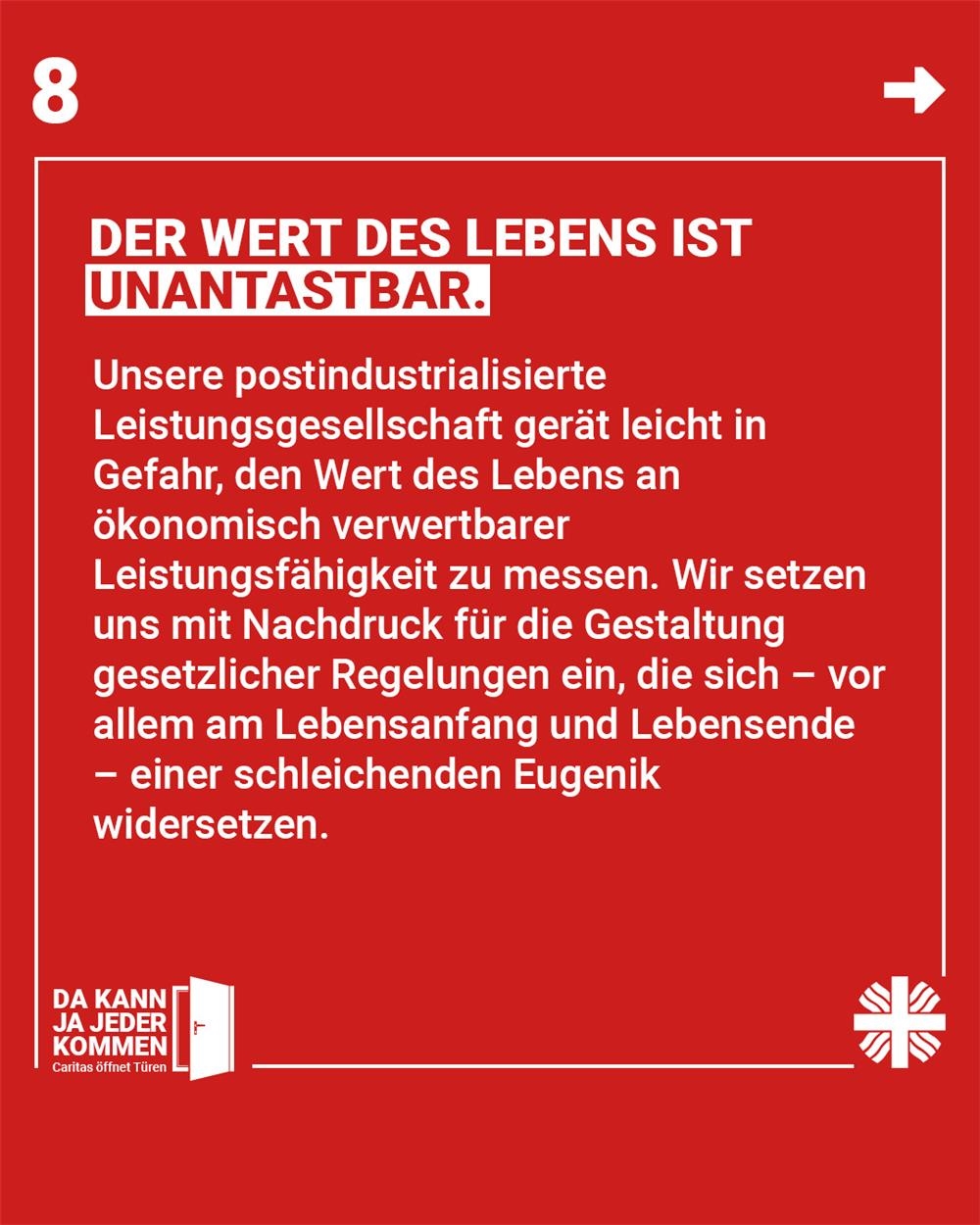 8. These: Der Wert des Lebens ist unantastbar 