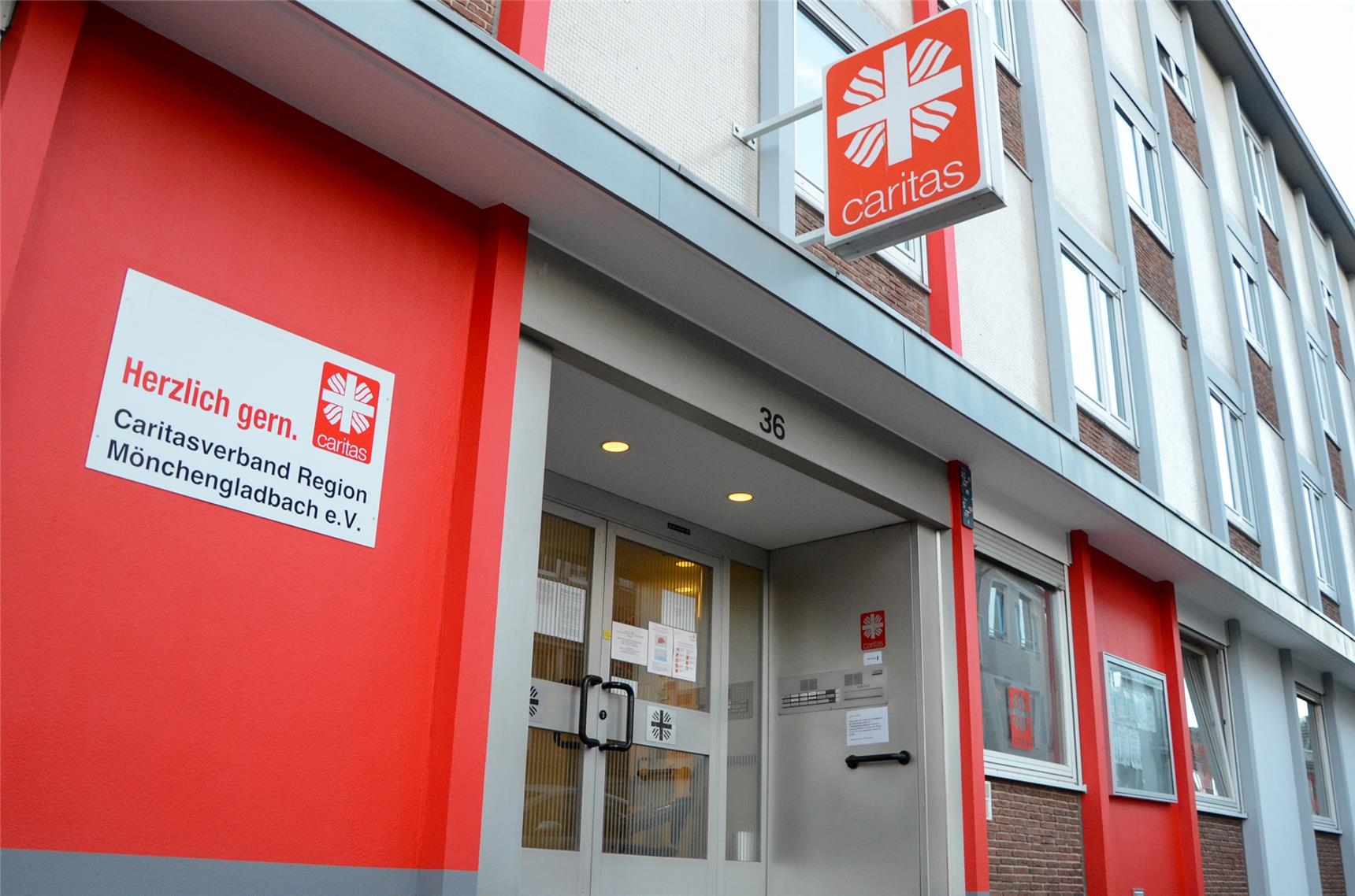 Die Geschäftsstelle des Caritasverbandes an der Albertusstraße 36 in Mönchengladbach