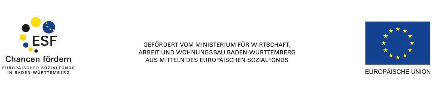 ESF Baden-Württemberg und EU Förderlogo
