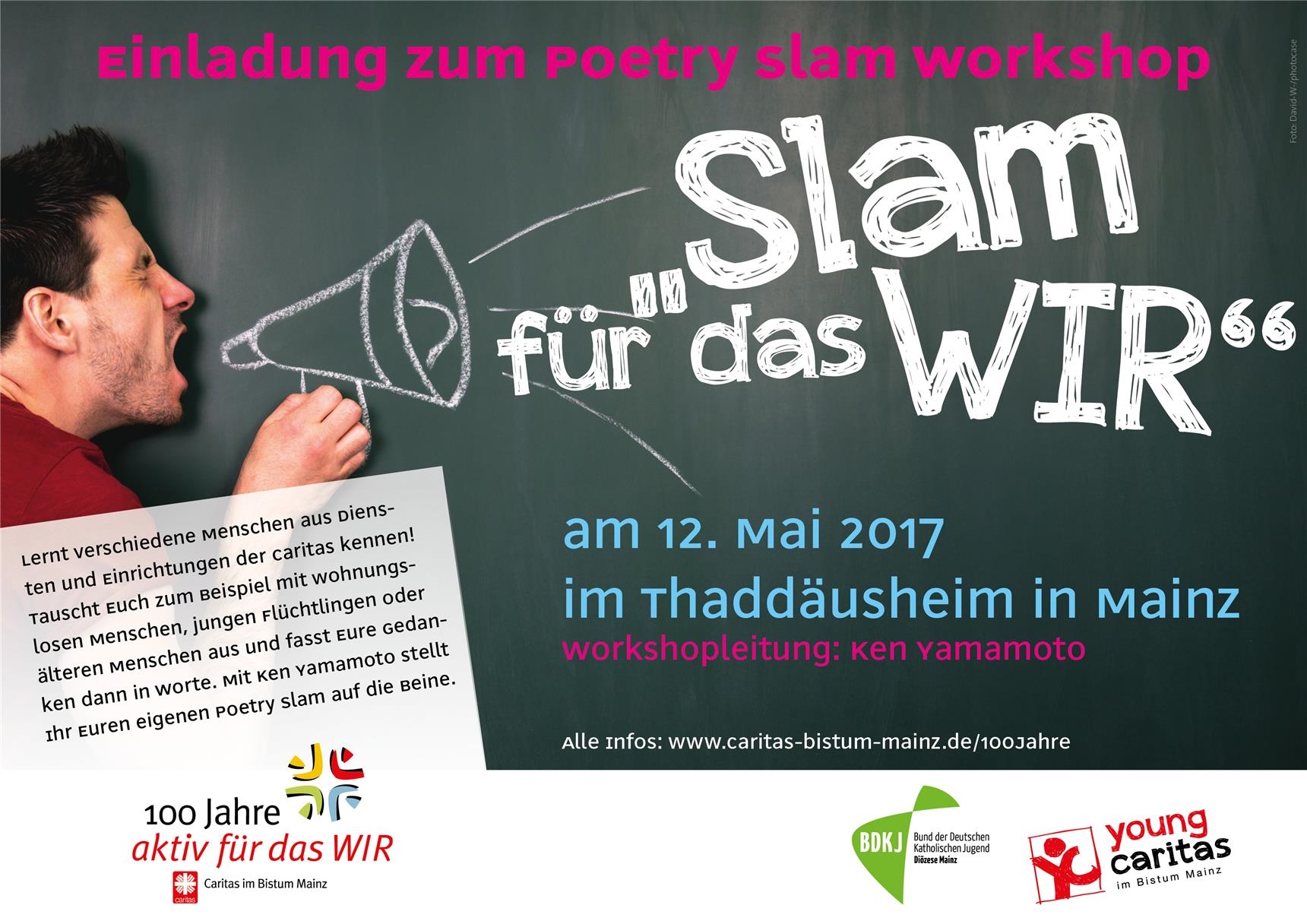 Flyer Poetry Slam Workshop Mainz