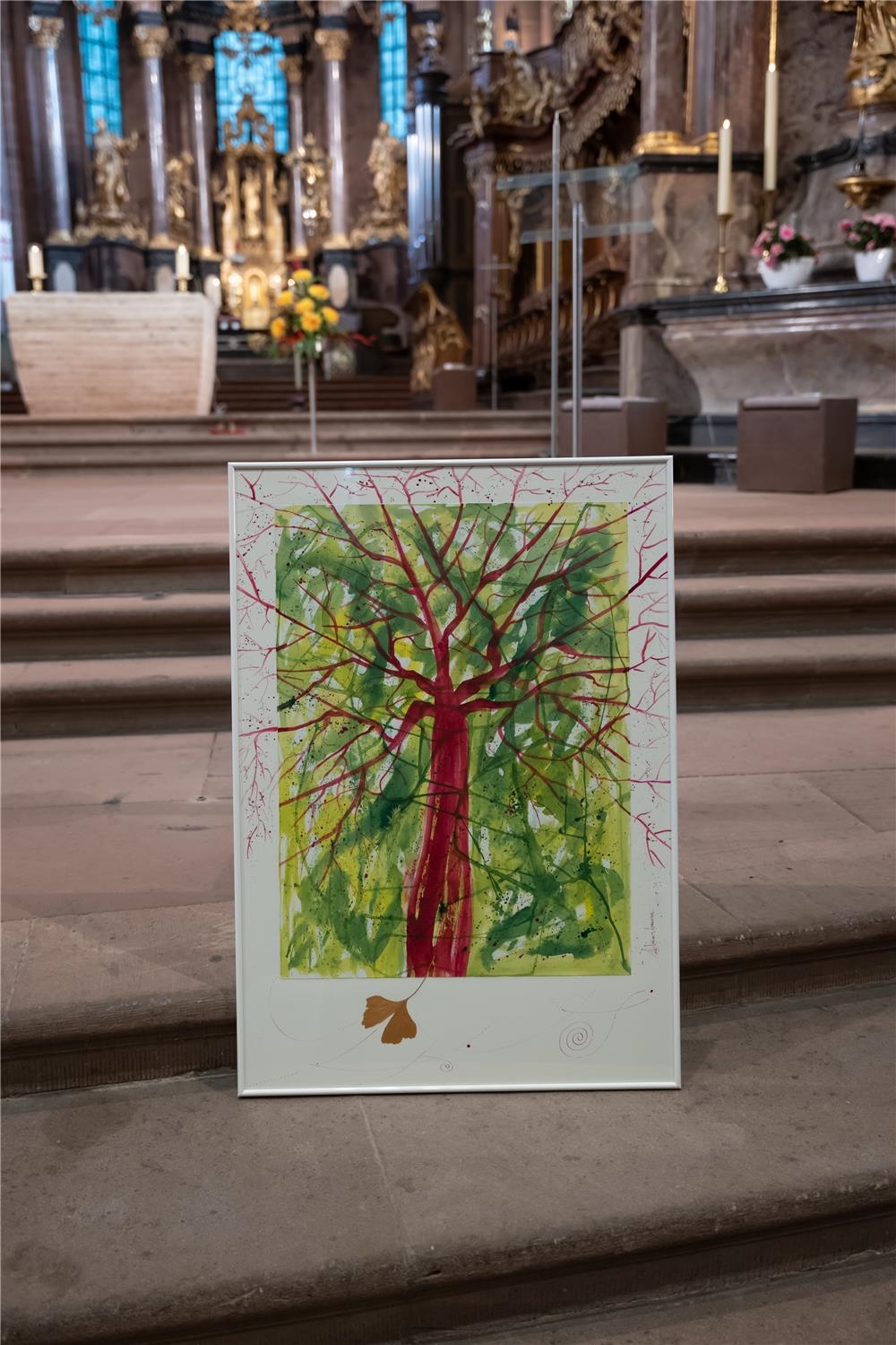 Bild "Lebensbaum" (Tusche) von Aloisia Hartmeier (© Caritasverband Worms e. V., Horst Stange)