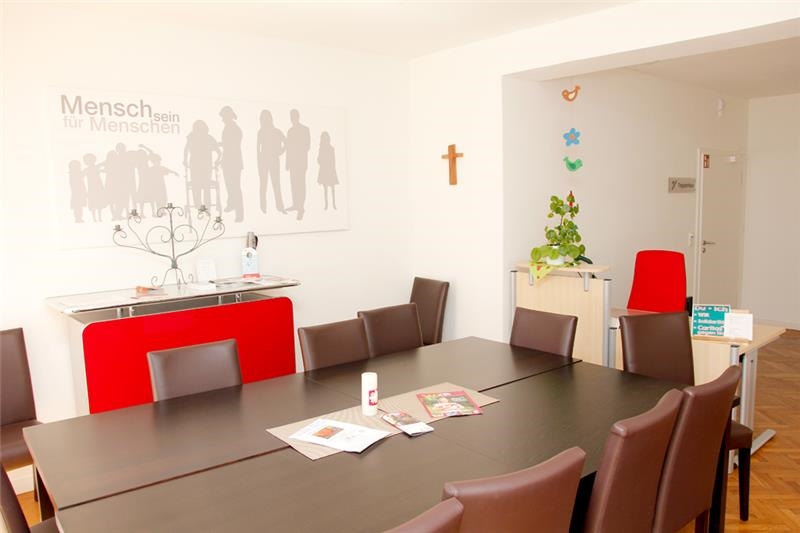 Der Empfangsbereich des Caritas-Beratungs- und Betreuungszentrums in Donauwörth. 