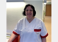 Andrea Artmann, Pflegefachkraft
"Ich arbeite gerne im Elisabethenheim, weil mit das Arbeiten im Team gut gefällt"